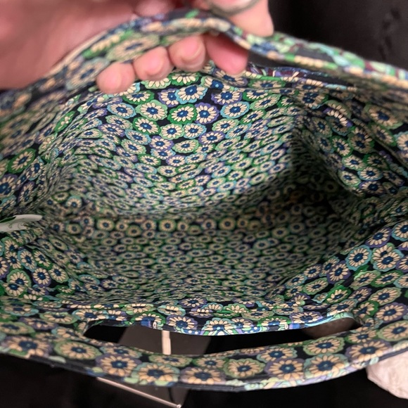 Vintage Vera Bradley 2009 Holiday Tote Bag in Blue Rhapsody print GUC - Picture 4 of 4